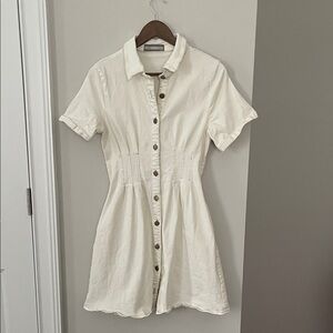 Elegant Cream Midi Dress